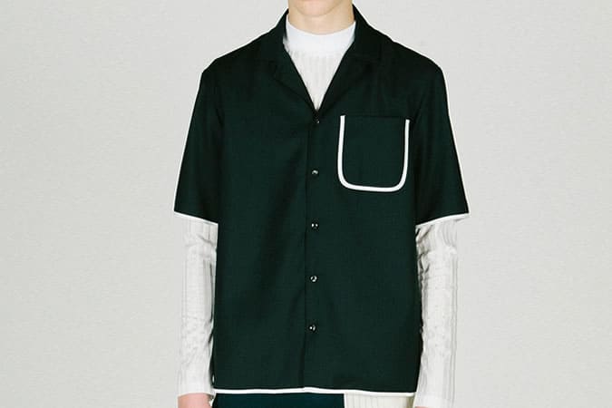 contrast binding pyjama shirt