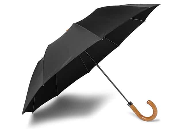 Maple-Handle Collapsible Umbrella