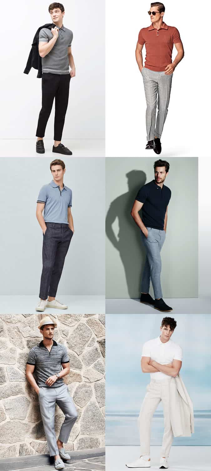 Men's Polo Shirts with Tailored Trousers - Spring/Summer Outfit Inspiration Lookbook
