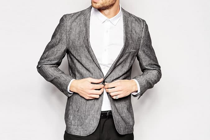 Vito Skinny Linen Blazer