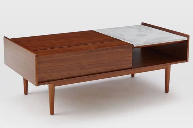 West Elm Mid-Century Pop-Up Storage Coffee Table