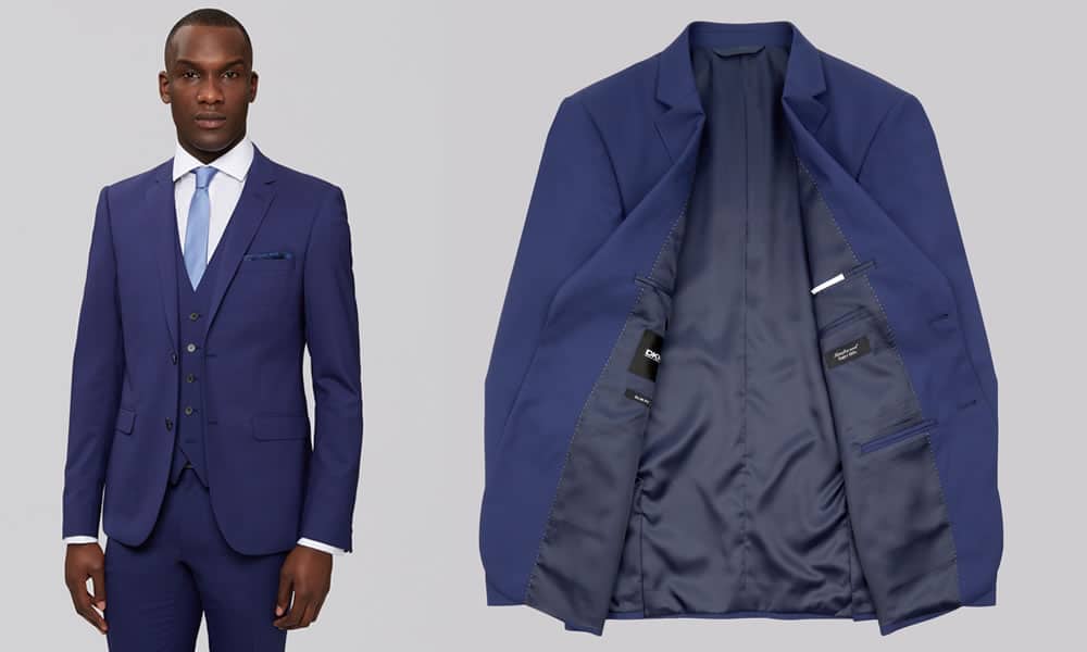 DKNY Slim-Fit Bright Blue Suit