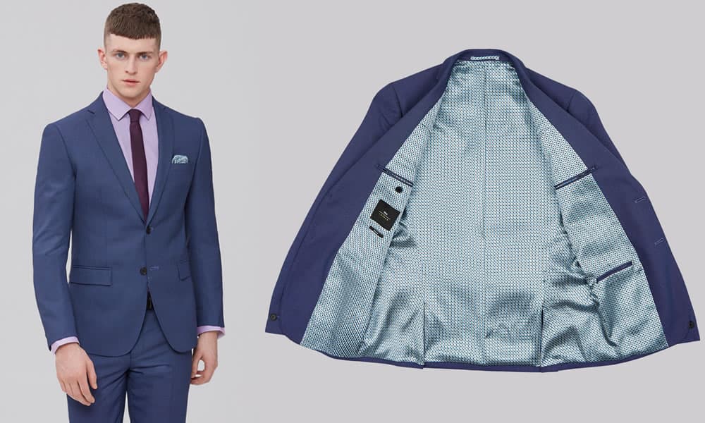 Moss London Skinny-Fit Chambray Suit