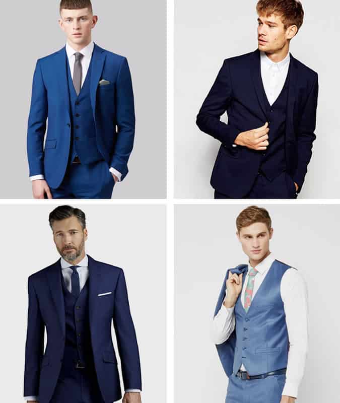Men's Blue/Navy Three Piece Suits