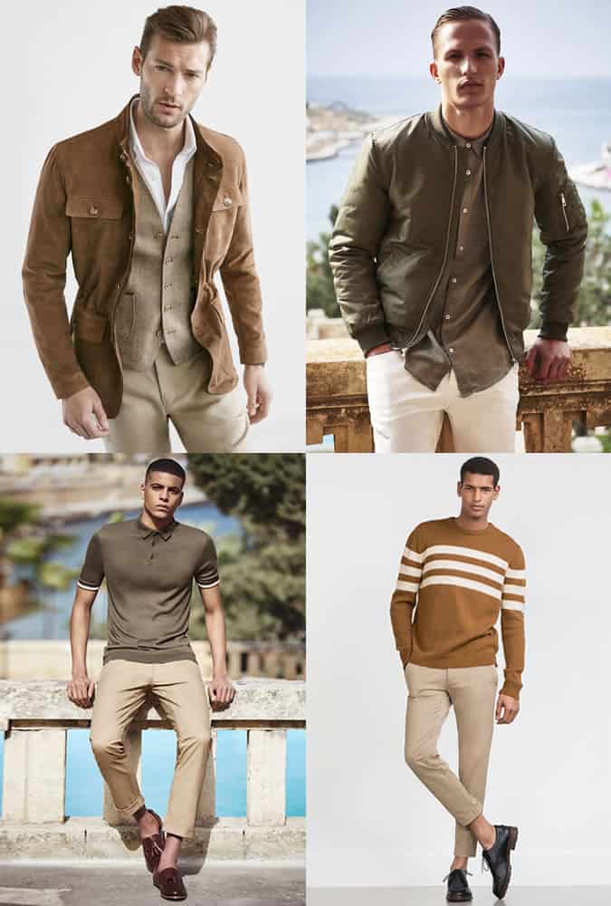 Men's Warm earth Tone Outfit Inspiration Lookbook