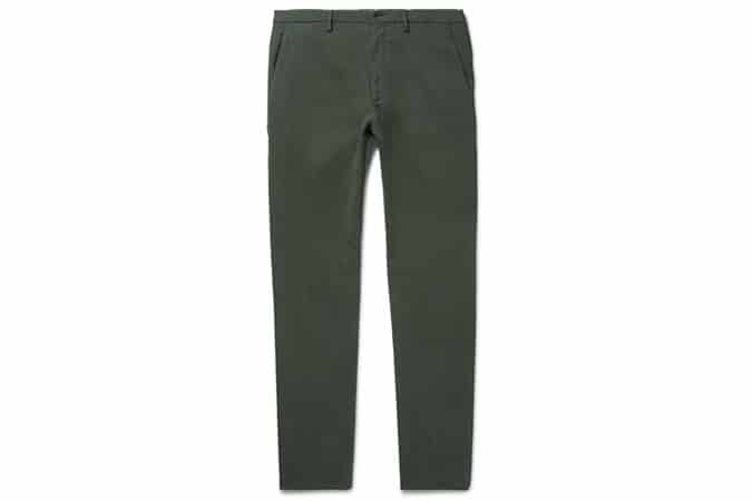 ERMENEGILDO ZEGNA Slim-Fit Garment-Washed Stretch-Cotton Trousers