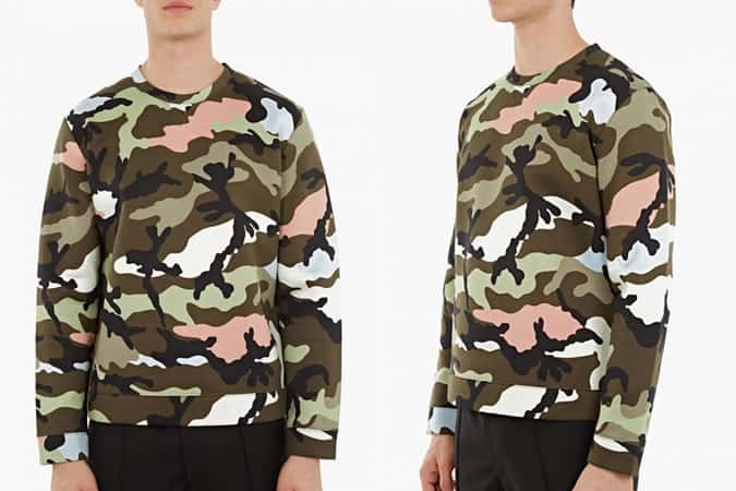 Valentino Camouflage Neoprene Sweatshirt
