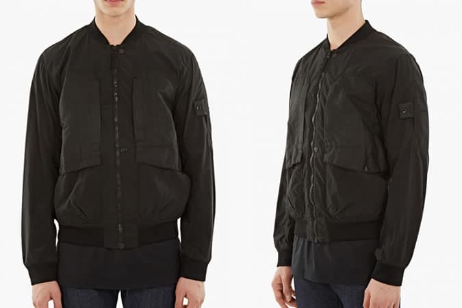 Stone Island Shadow Project Black Silon DPM Grid Jacquard II Bomber Jacket