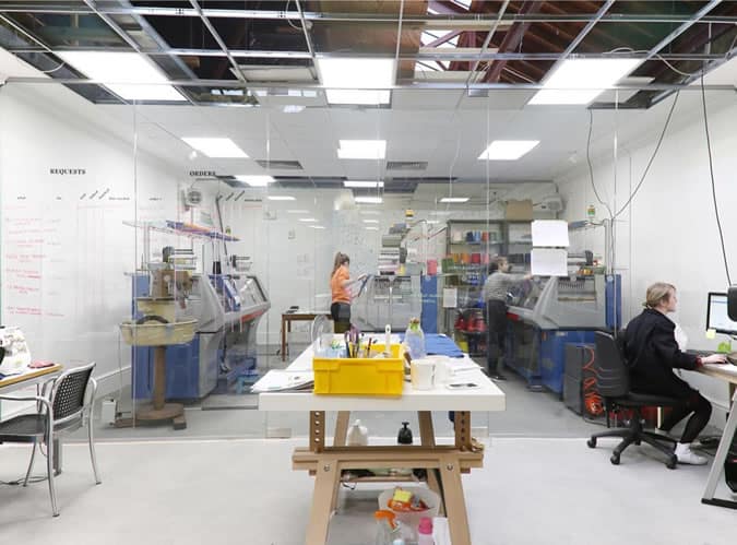 Unmade's studio-factory in London