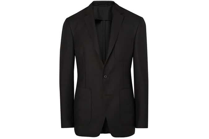 Burberry London Black Slim-Fit Mohair Hopsack Blazer