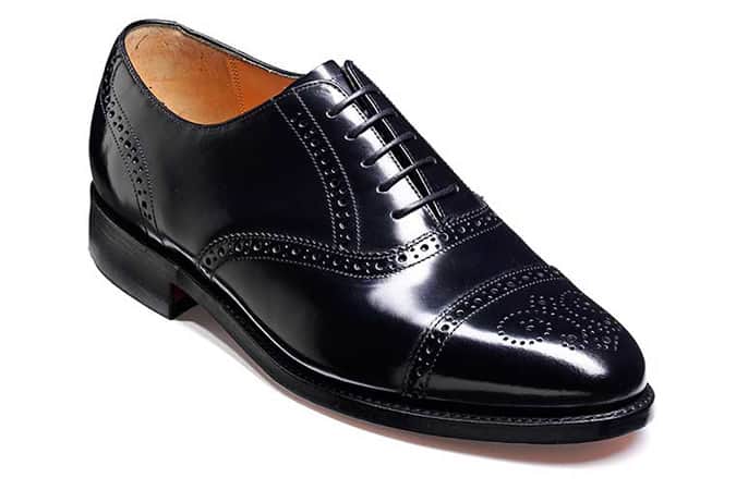 Barker Shoes Alfred Black Semi-Brogues