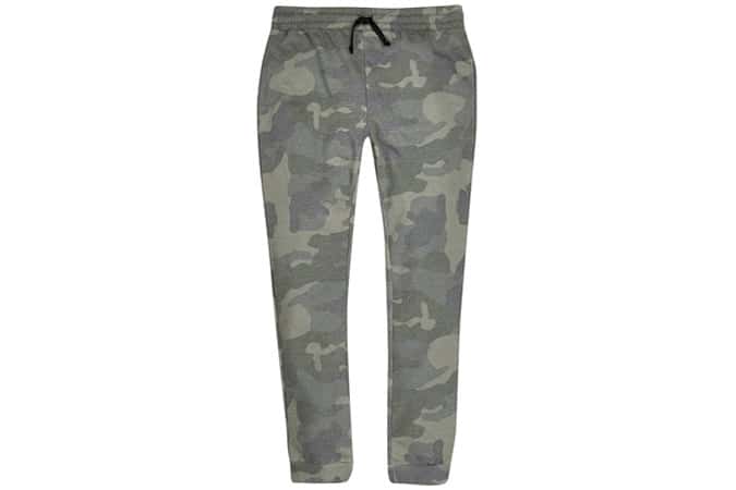 River Island Khaki Camo Joggers