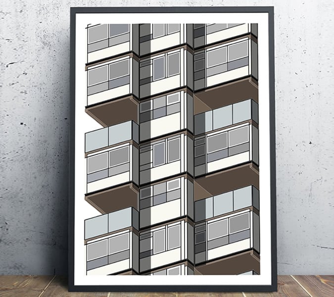 Brutalist Estate Prints by Sarah Evans