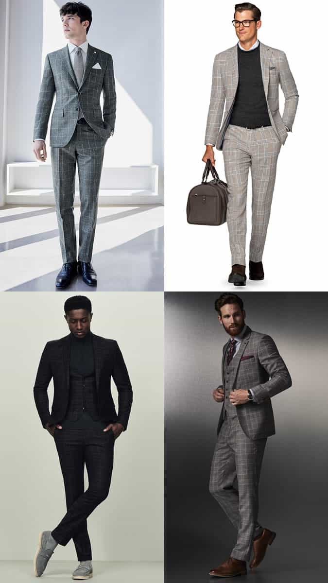 Men's Checked Suit Outfit Inspiration Lookbook