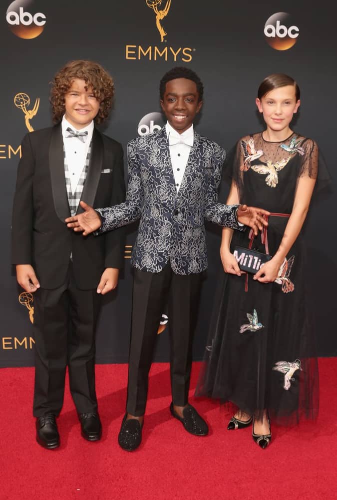 Caleb McLaughlin & Gaten Matarazzo at the Emmys 2016