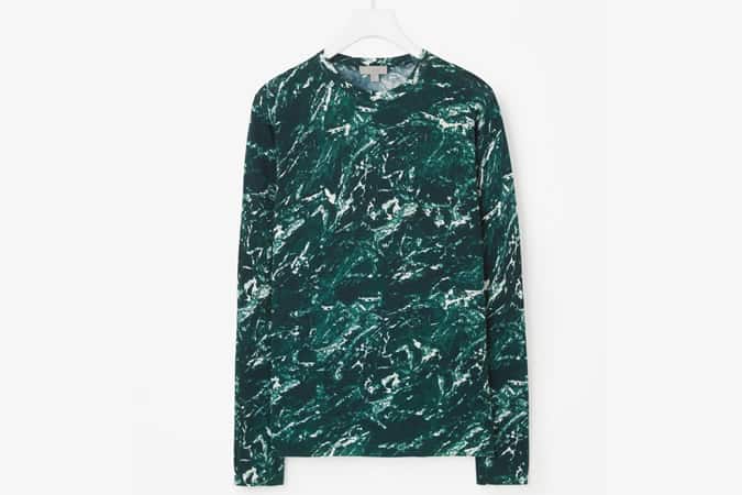 Cos Patterned Round-Neck Jumper
