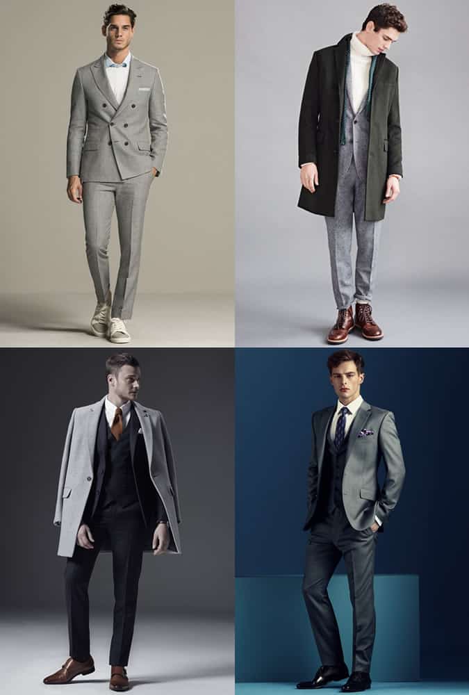 Men's Suits and Footwear Combinations Outfit Inspiration Lookbook