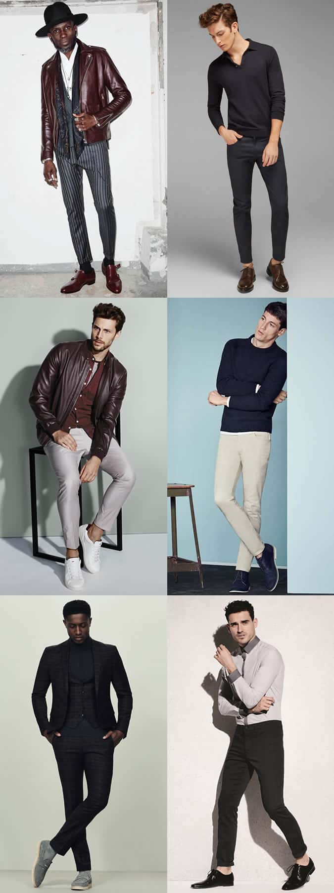 Men's Skinny Cut Trousers and Chinos Outfit Inspiration Lookbook