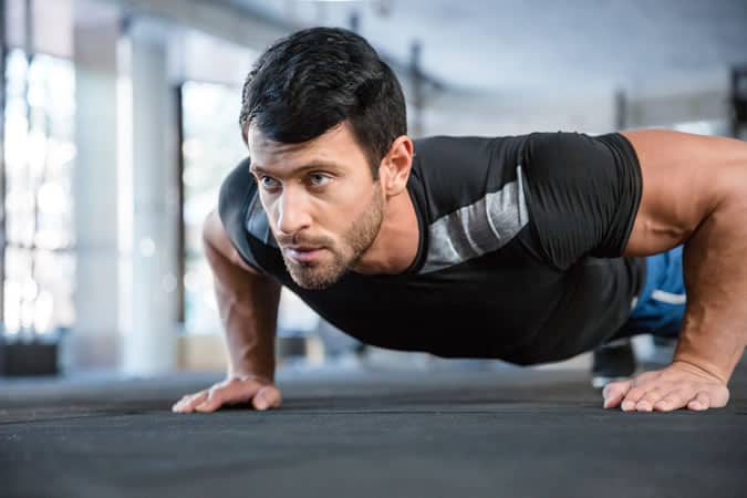 Superset your bench press with press ups