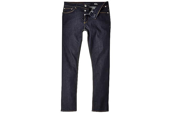 Sid Skinny Stretch Jeans In Dark Blue Wash