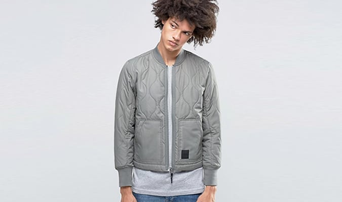 Cheap Monday Trouble Quilt Bomber Grey