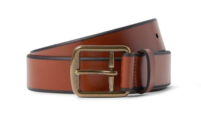 POLO RALPH LAUREN 3.5cm Brown Leather Belt