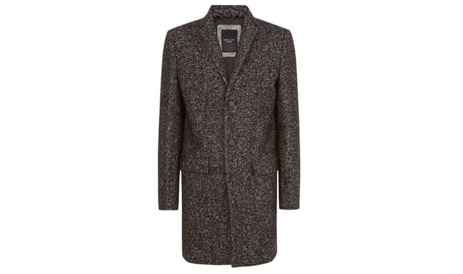 New Look Black Wool Mix Overcoat