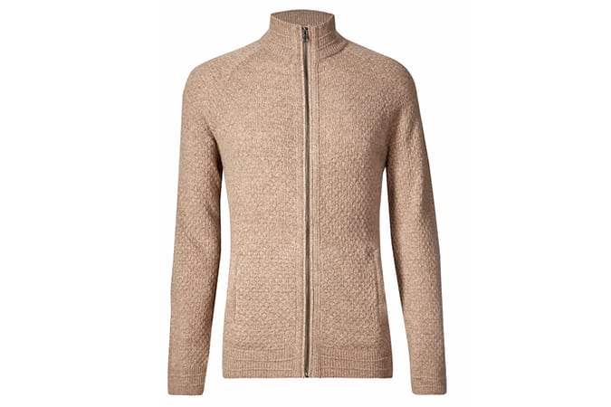 M&S Long Sleeve Textured Cardigan