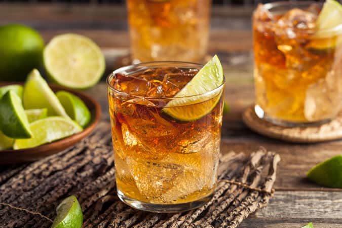 Dark and Stormy Cocktail