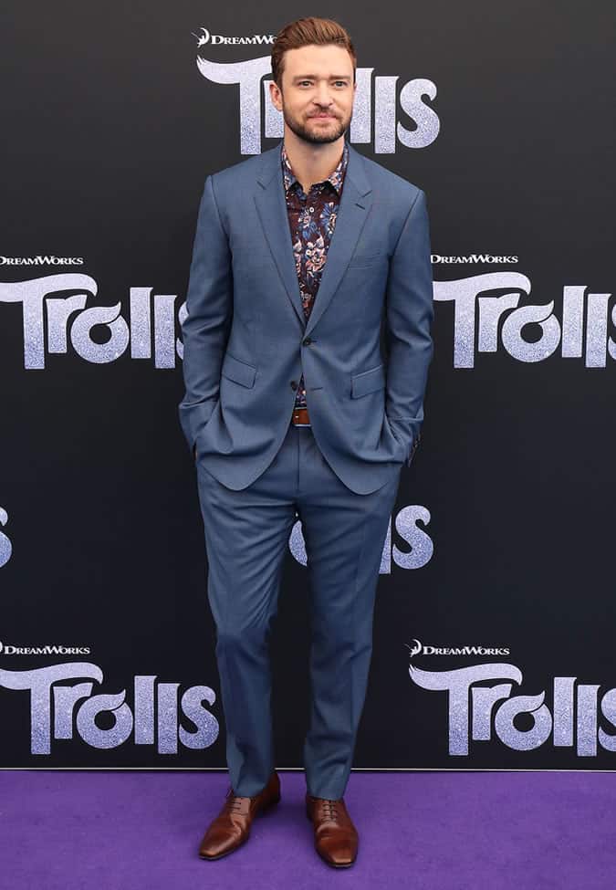 Justin Timberlake at Trolls Premier