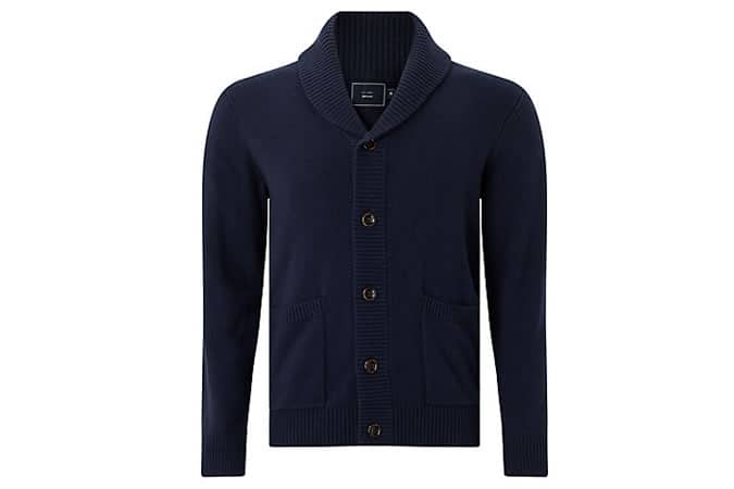 John Lewis Shawl Neck Cardigan, Navy