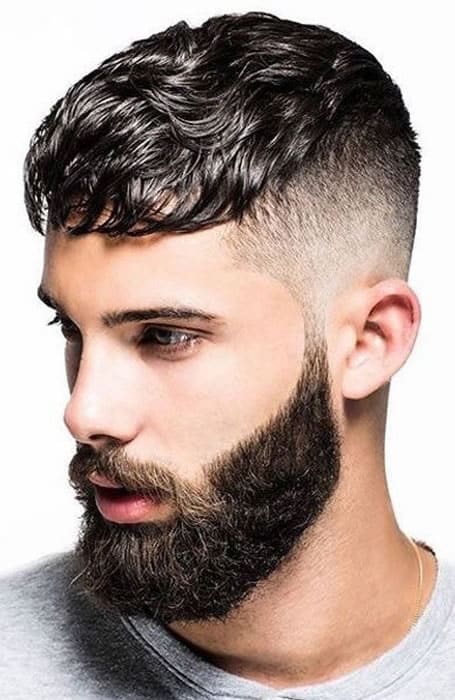 Men's Mid Fade With Textured Fringe Hairstyle