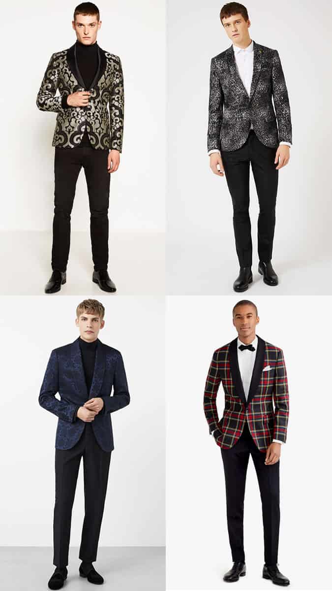 Men's Statement Blazers With Dark Trousers Outfit Inspiration Lookbook