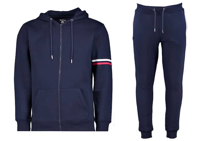 Boohoo Man Stripe Detail Hooded Tracksuit