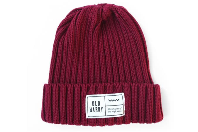 Old Harry Burgundy Beanie