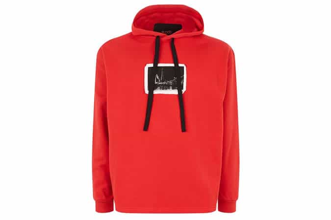 Blood Brother Tower Printed Appliqué Hoodie