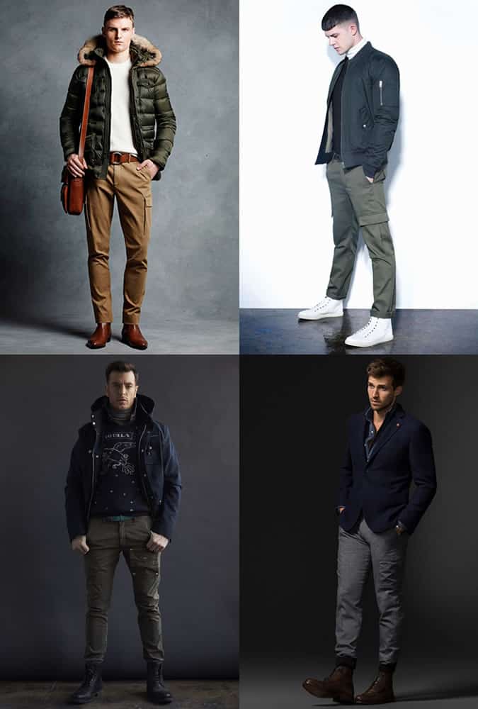 Men's Slimline Cargo Trousers Outfit Inspiration Lookbook