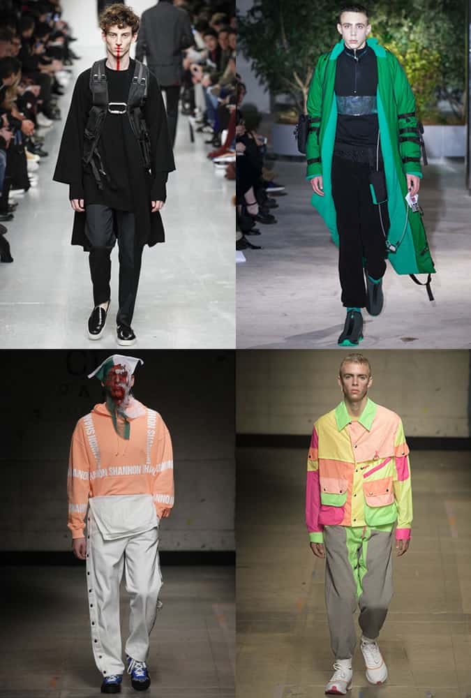 Men's 1990s Raver-Traveller Trend on LFWM AW17 Runway 