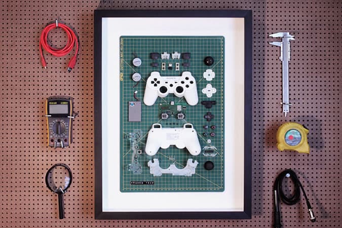 Framed Tech Disassembled PS3 Controller