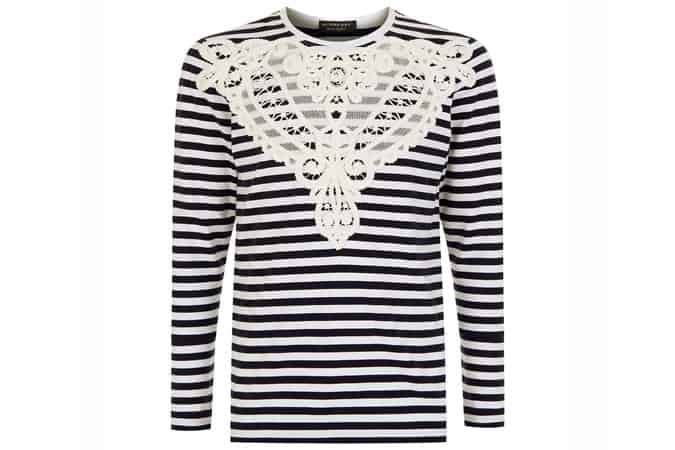 Burberry Runway Embroidered Panel T-Shirt