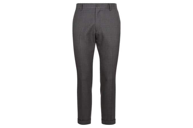 New Look Grey Check Cropped Suit Trouser