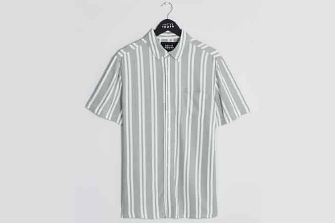 Native Youth Striped Short Sleeved Shirt