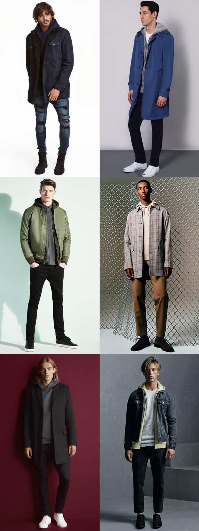 Men's Layered Hoodies Outfit Inspiration Lookbook