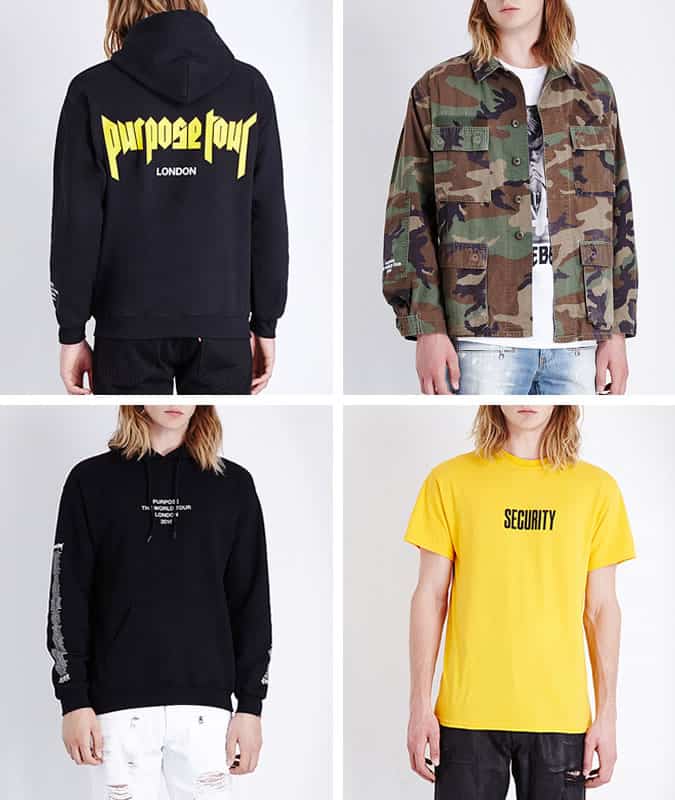 Justin Bieber Purpose Tour Merchandise