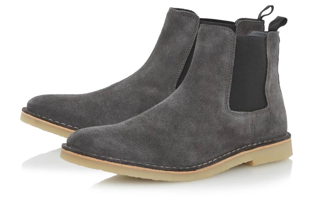 Dune London Castro Grey Chelsea Desert Boot