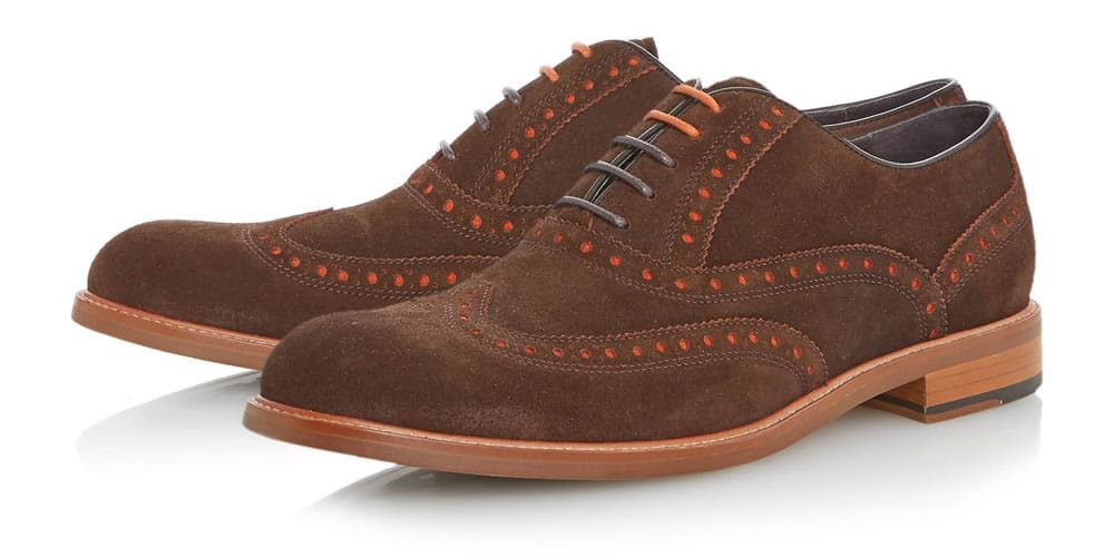 Dune London Perez Brown Colour Pop Brogue Shoe