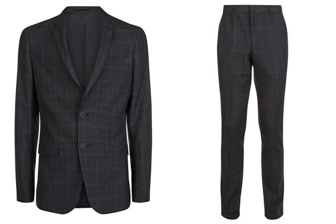 New Look Navy Check Suit