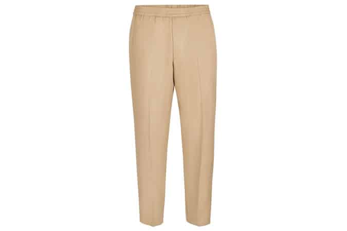 Topman Premium Stone Wide Leg Cropped Smart Trousers