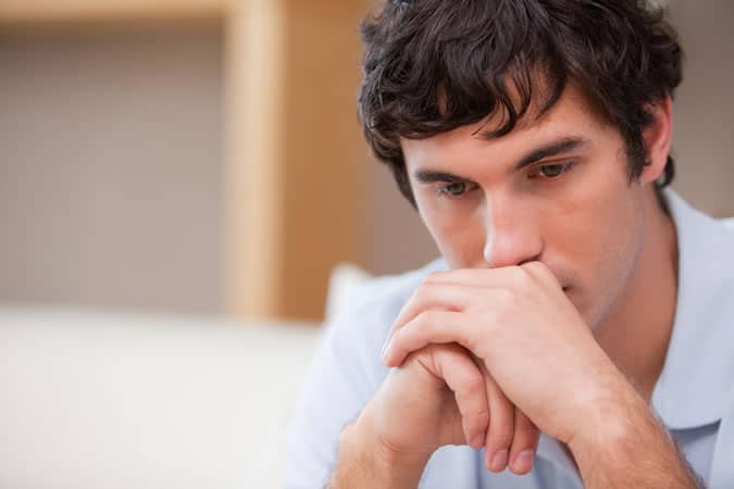 Man sad after break up
