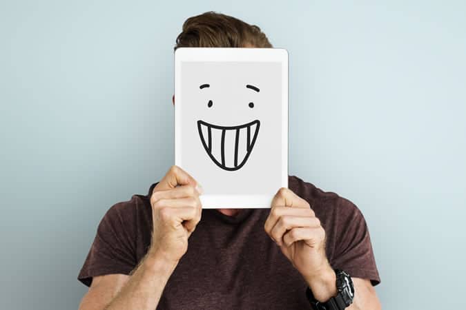 Faking happiness